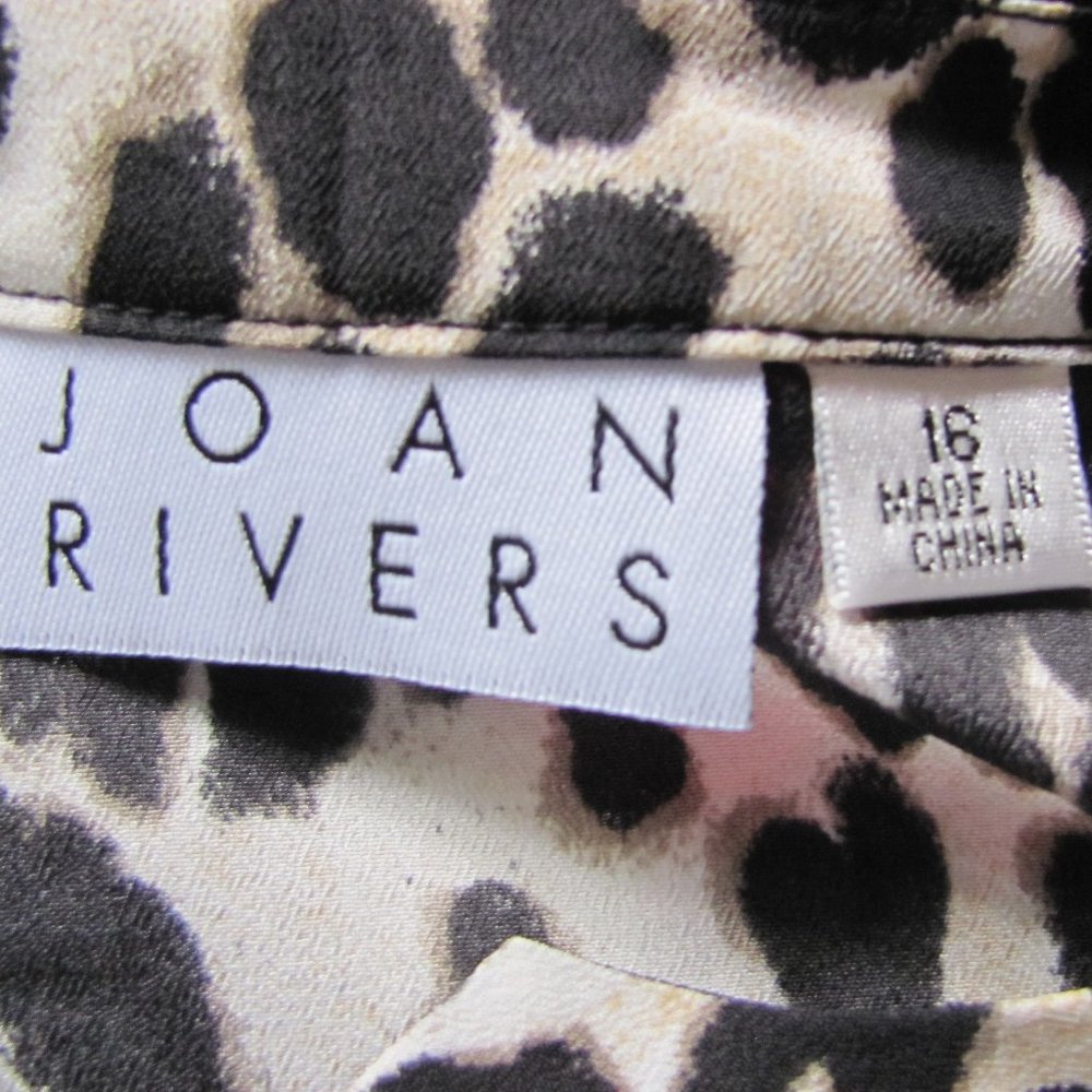 JOAN RIVERS LADIES LEOPARD PRINT PULLOVER BLOUSE - Picture 11 of 11